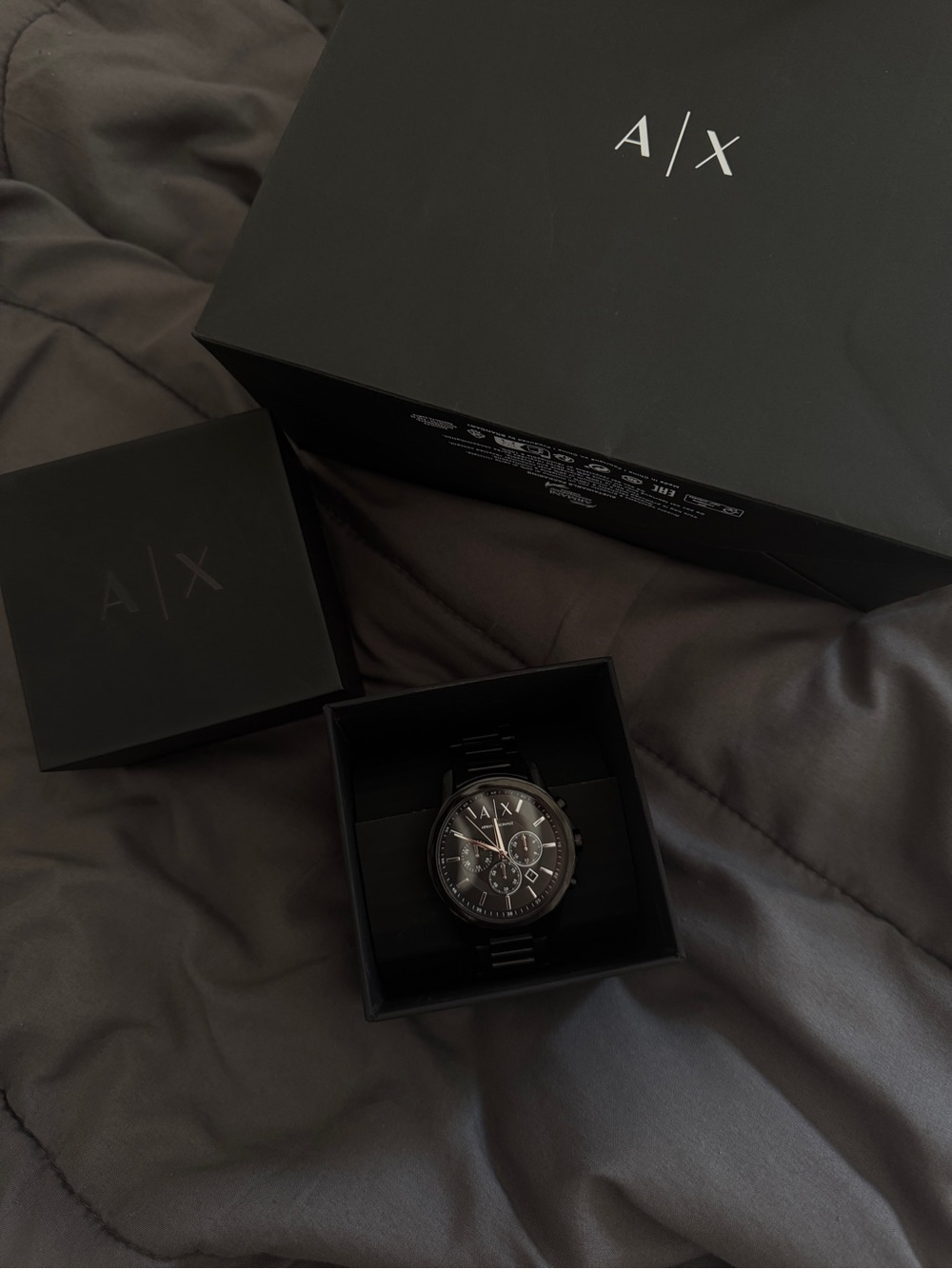 Armani Exchange Men's Black Chronograph Bracelet Watch